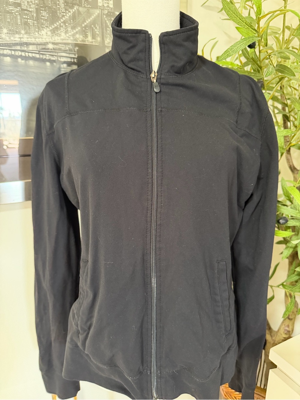 Black Full Zip Activewear Jacket